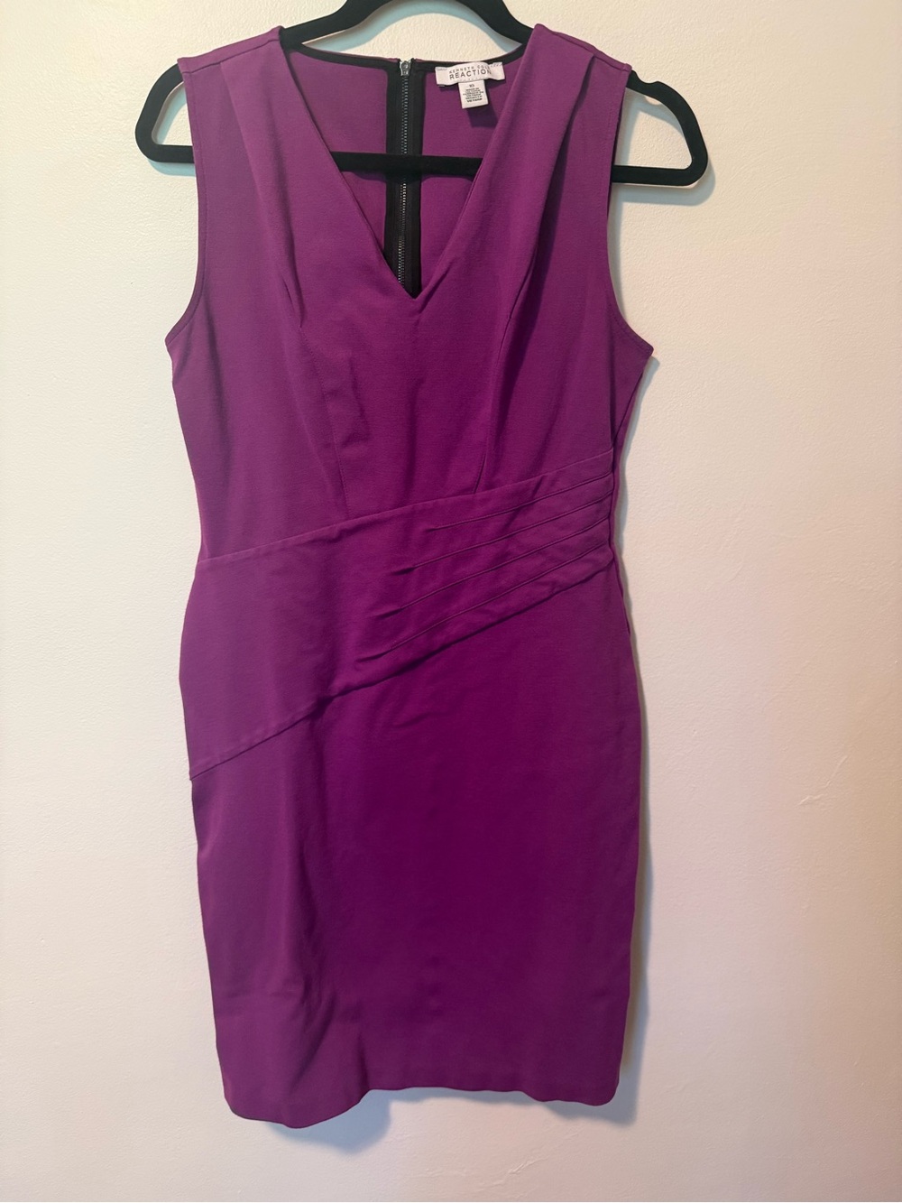 Kenneth Cole Reaction Purple Sheath Dress Size 10 GUC